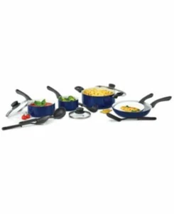 Juego de utensilios de cocina Bella KitchenSmith recubiertos de cerámica antiadherentes titanio 12 piezas Azul - Imagen 1 de 4