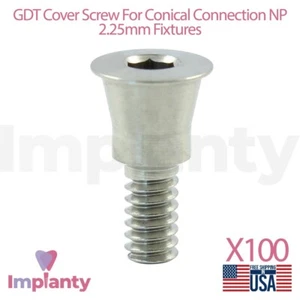 100x GDT Tornillo de Cubierta Titanio Accesorio Dental Conexión Cónica Sistema NP 2.25mm - Imagen 1 de 4