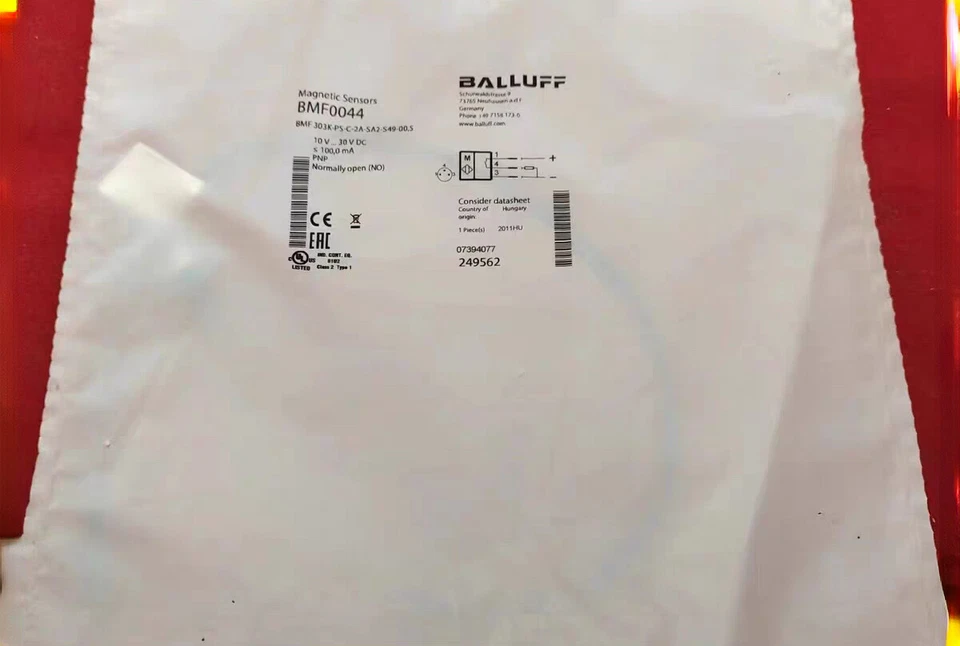 1pcs Brand New BALLUFF BMF0044 BMF 303K-PS-C-2A-SA2-S49-00,5 - Image 1 of 1
