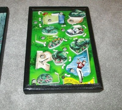 Vtg Tilting Maze Puzzle Game With Box Ball Pinball Type Labyrinth Mini Golf - Image 1 of 4