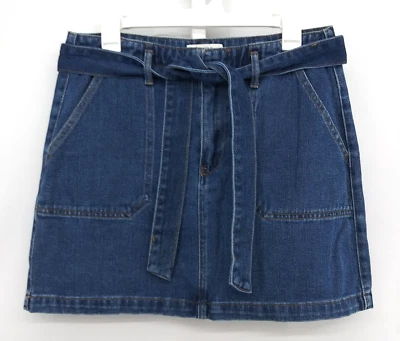 Falda vaquera Forever 21 para mujer talla grande azul bolsillos con cinturón Foto 1 de 4