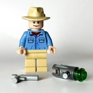 LEGO® Jurassic Park Alan Grant Minifigure + 2 Blasters 75932 75936 jw019 New - Picture 1 of 8