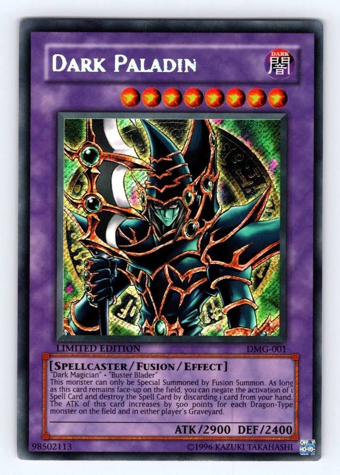 Yugioh Dark Paladin DMG-001 Limited Edition Secret Rare Holo - LP-NM (Crease) 💎 - Image 1 of 2