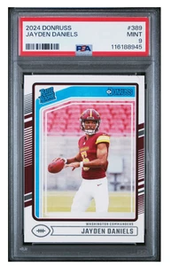 2024 PANINI DONRUSS #389 JAYDEN DANIELS ROOKIE RC PSA 9 - Picture 1 of 2