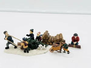 Christmas Village Figurines Lumberjack Dept 56 St Nicholas Square Tree - Picture 1 of 11