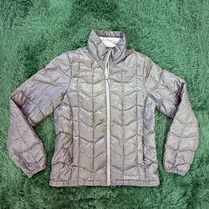 Giacca imbottita Marmot 800 giovane S cappotto grigio zip intera calda escursione a bolle - Foto 1 di 8
