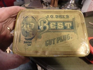 3Y-vintage J.G. Lata de tapón mejor corte Dill'S - Richmond # 25 con sello fiscal - Imagen 1 de 3