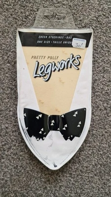 Vintage 80's Pretty Polly Legworks Stockings. Shade Papaya. Triangle. One Size - Image 1 of 2