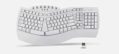 Perixx Periboard-612 Wireless Ergonomic Split Keyboard, US English - White - Image 1 of 4