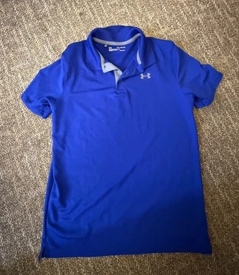 Under Armour Polo Shirt Boys Youth XL Royal Blue - Image 1 of 4