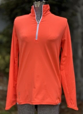 Ralph Lauren RLX 1/4 Cremallera Atlética Cuello Simulado Pullover Sudadera - Naranja Talla S Foto 1 de 4