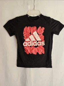 Camiseta Adidas Niños Gráfica Manga Corta Camiseta Negra Roja Talla 6 - Imagen 1 de 6
