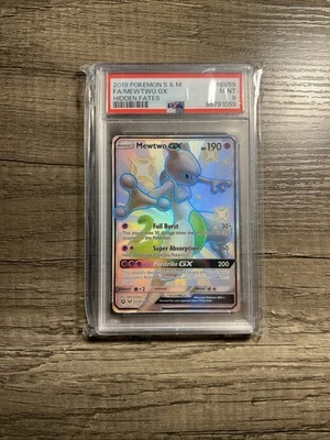 2019 POKEMON S & M FA/MEWTWO GX HIDDEN FATES PSA 9 - Image 1 of 2