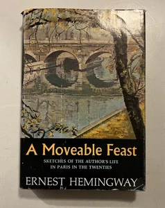 A Moveable Feast Hemingway 1964 Book of Month Club HCDJ used condition VTG - Imagen 1 de 10