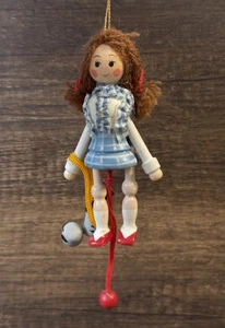 Vintage Dorothy Zauberer von Oz Zugschnur Holz Weihnachtsschmuck Kurt Adler - Bild 1 von 7