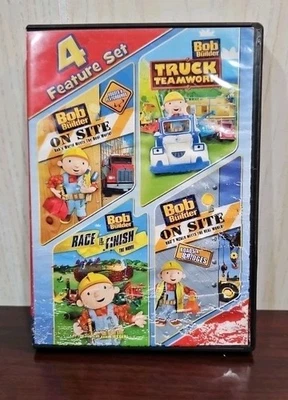 2012 BOB THE BUILDER 4 FEATURE SET:ON SITE TRUCK TEAMWORK KIDS CARTOON DVD Foto 1 de 4