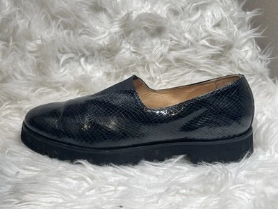 Mocasines Ron White Rubie para mujer de charol de ónix lagarto - talla 9 EE. UU. Foto 1 de 4