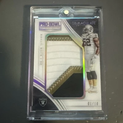 2016 Panini Immaculate Collection Khalil Mack Pro Bowl Swatches 1/10 SGC  - Image 1 of 2