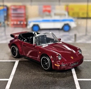 Custom Painted Hot Wheels 1993 Burgundy Porsche 911 Turbo Cabriolet Real Riders - Picture 1 of 13