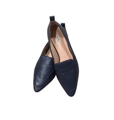 Zapatos Mocasines Franco Sarto Cuero Azul Marino Punta 6M. Foto 1 de 4