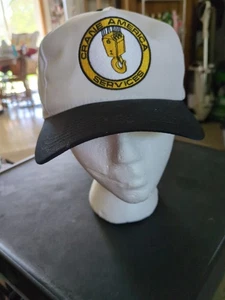 Vintage Rare White Crane America Services Builders Snapback Hat Cap Made In USA  - Bild 1 von 9