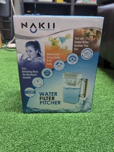 Jarra de filtro de agua Nakii 1,8 L 7,5 tazas filtro de 150 galones NFP-100 sellado nuevo - Imagen 1 de 2