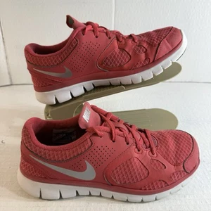 Nike Women's Sz 7.5 Shoes Flex Red Silver Athletic Running Sneakers 512108-601 - Picture 1 of 11