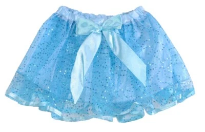 Niños Azul Brillante Baile Tutú Tul Falda Princesa Vestir Niñas Ballet Foto 1 de 3