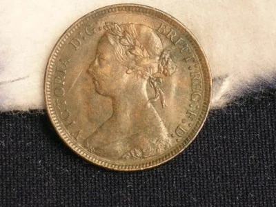 1884 Sharp GREAT BRITAIN HALF PENNY  --  UK  -                         E1 - Image 1 of 2