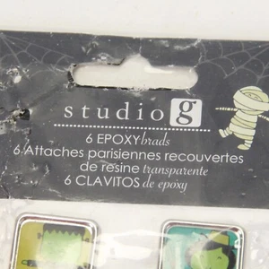 Studio G Epoxy Brads Halloween Paket 6 3/4" Brads Monster Geister Mumie - Bild 1 von 5