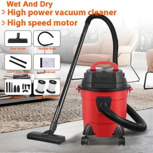 15L Heavy Duty Wet & Dry Vacuum Cleaner Wheeled 1000W Hose Tools Car Cleaning - Picture 1 of 13