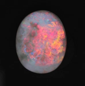 Australian opal with intense fire, Multi colour Loose Gemstone 10 ct, Oval Shape - Picture 1 of 7