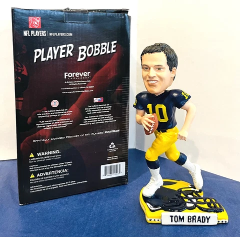 2009 Tom Brady ~ FIRST EVER Michigan Wolverines Bobblehead FOCO ~ #105/2009 Cover