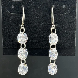 Naked Drill Earrings (6 Carat Total Weight) Made with Swarovski® crystals (S55) - Picture 1 of 7