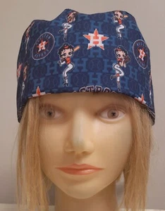 BETTY HOUSTON ASTROS MEDICAL NURSE SCRUB CAP ( 2 SIZE SELECTION ) - Picture 1 of 6
