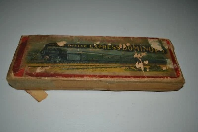 1920s Vintage The Embossing Company Double Twelve Express Dominoes - Image 1 of 4