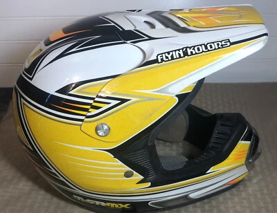 MSR MOTORCROSS HELMET BLACK, YELLOW,SIZE M. - Image 1 of 4