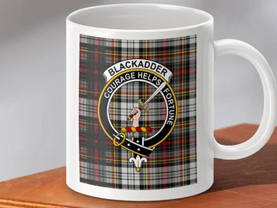 CELTIC ANCESTRY GIFTS Blackadder Clan Crest Scottish Tartan Mug