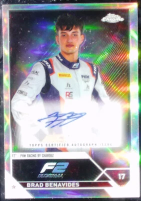 2023 Topps Chrome F1 Brad Benavides Refractor Auto Autograph #CAC-BB - Image 1 of 2