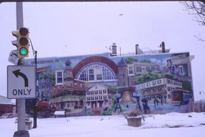 estructuras históricas-edificios-mural @ Quakertown Pa. Kodak tobogán - Imagen 1 de 1