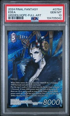 2024 FINAL FANTASY TCG HIDDEN HOPE 075H EDEA FULL ART PSA 10 Gem Mint - Image 1 of 2