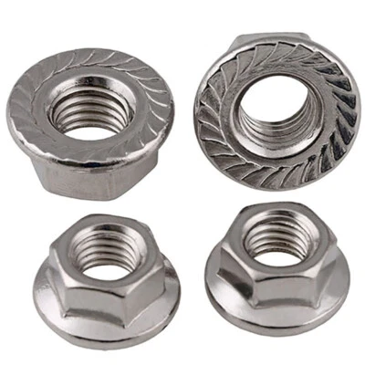 Flanschmuttern UNC 1/4-20,3/8-16,5/16-18 Flanschmutter A2 Edelstahl Bundmutter - Bild 1 von 4