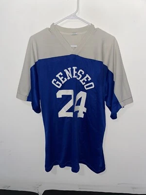 Vintage CHAMPION Football Jersey Mens Size Large Blue Geneseo 80s Retro - Image 1 of 4