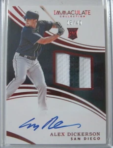 Alex Dickerson RC 15/49 2 Color Jersey Patch 2016 Panini Immaculate #131 Padres - Picture 1 of 2