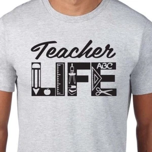 Teacher Life T-Shirt Class School Education Love Work Student Parenting Unisex - Picture 1 of 4