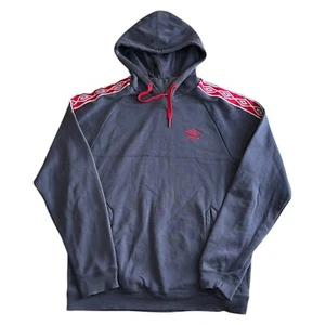 Umbro Hoodie Pullover Vintage 90s Retro Y2K Grey Sweatshirt Mens Large - Picture 1 of 7