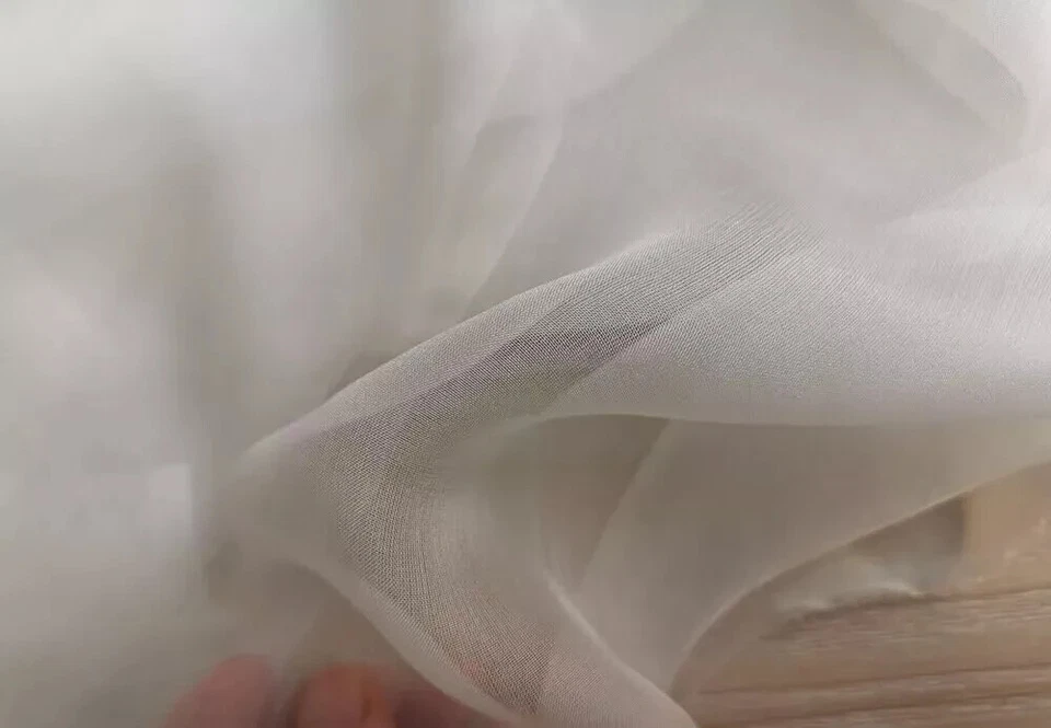 100% silk organza fabric by the yard 100% silk premium luxury fabric 5 yard - Image 1 of 1
