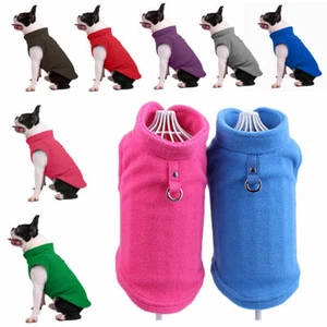 Small Dog Pet Winter Soft Warm Jacket Coat Fleece Clothes Puppy Coat Sweater L @ - Picture 1 of 27