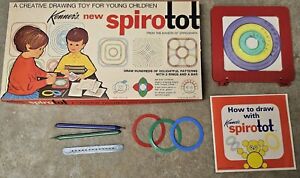 Vtg 1968 Kenner's New Spiritot Spirograph Young Children Drawing Toy Rings Bar
