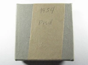 1954-P U.S. Mint Proof Set in OGP, Fairly Well-Kept Set - Picture 1 of 15